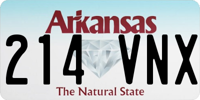 AR license plate 214VNX