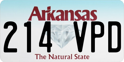 AR license plate 214VPD
