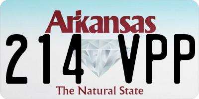 AR license plate 214VPP
