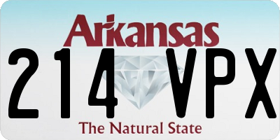 AR license plate 214VPX