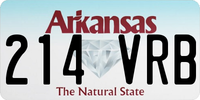 AR license plate 214VRB