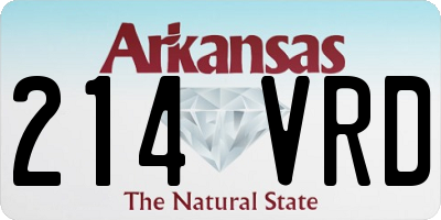 AR license plate 214VRD