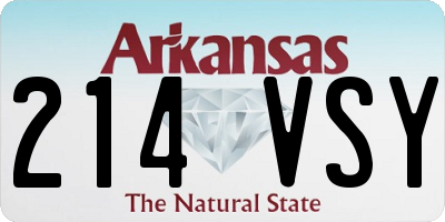 AR license plate 214VSY
