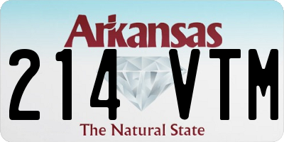 AR license plate 214VTM