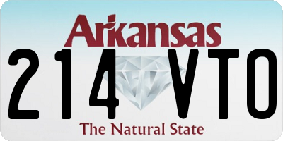AR license plate 214VTO
