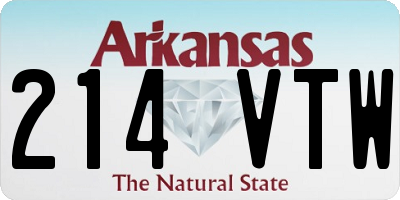 AR license plate 214VTW