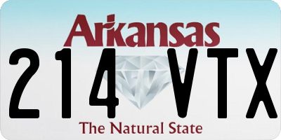 AR license plate 214VTX