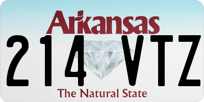 AR license plate 214VTZ