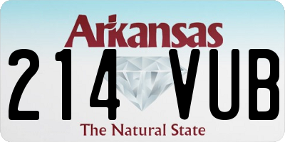 AR license plate 214VUB