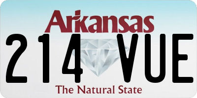 AR license plate 214VUE