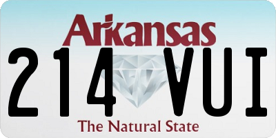 AR license plate 214VUI