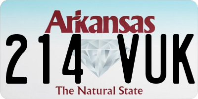 AR license plate 214VUK