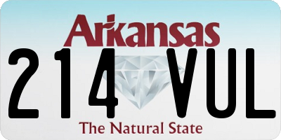 AR license plate 214VUL