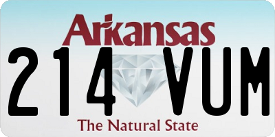AR license plate 214VUM