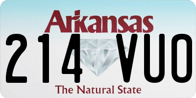 AR license plate 214VUO