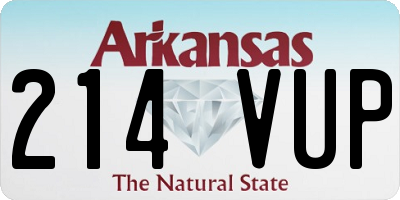 AR license plate 214VUP
