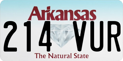 AR license plate 214VUR
