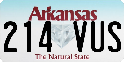 AR license plate 214VUS