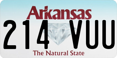 AR license plate 214VUU