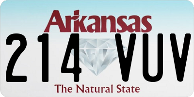 AR license plate 214VUV
