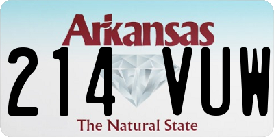 AR license plate 214VUW