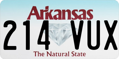 AR license plate 214VUX