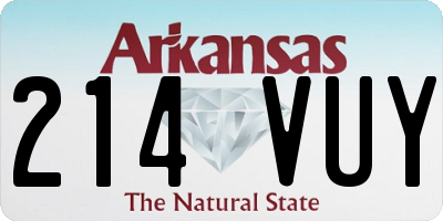 AR license plate 214VUY