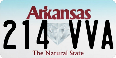 AR license plate 214VVA