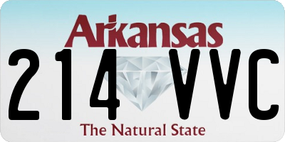 AR license plate 214VVC