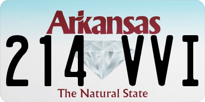 AR license plate 214VVI
