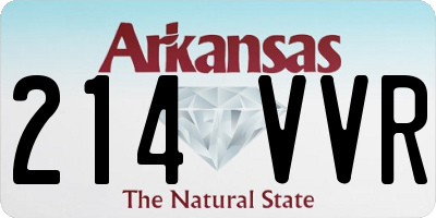 AR license plate 214VVR