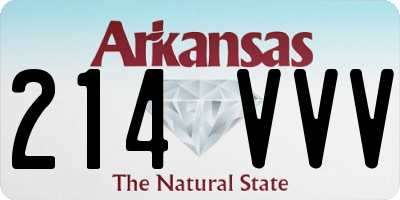 AR license plate 214VVV