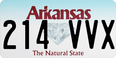 AR license plate 214VVX