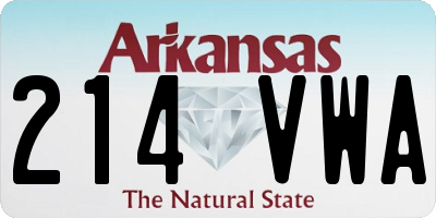 AR license plate 214VWA