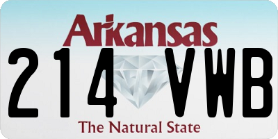 AR license plate 214VWB