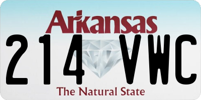 AR license plate 214VWC