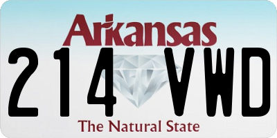 AR license plate 214VWD