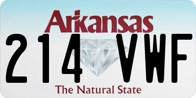 AR license plate 214VWF
