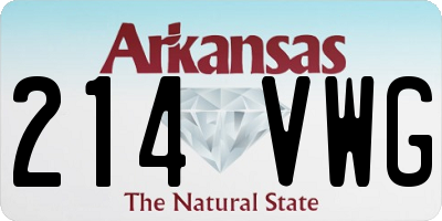 AR license plate 214VWG
