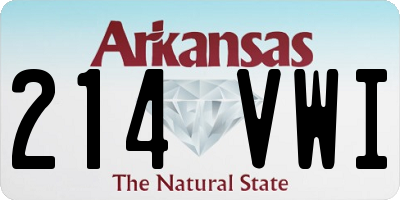 AR license plate 214VWI