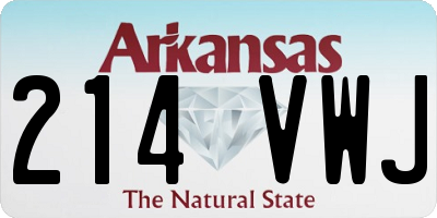 AR license plate 214VWJ