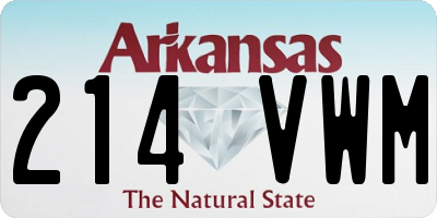AR license plate 214VWM