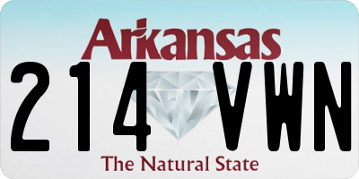 AR license plate 214VWN