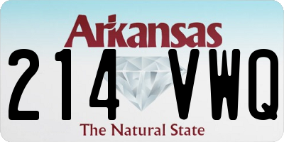 AR license plate 214VWQ