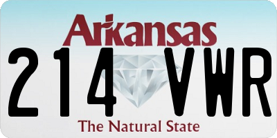 AR license plate 214VWR