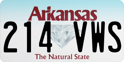 AR license plate 214VWS