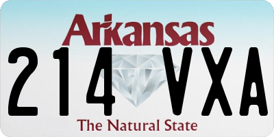 AR license plate 214VXA