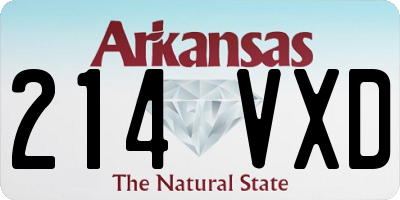 AR license plate 214VXD