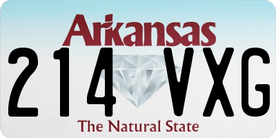 AR license plate 214VXG