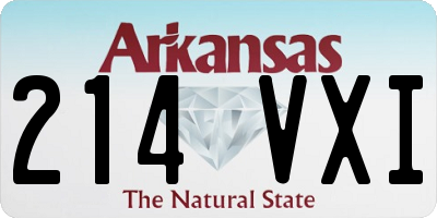 AR license plate 214VXI